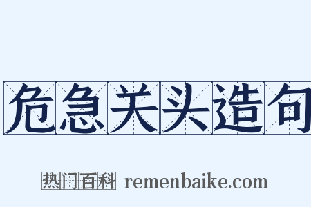 危急关头造句是什么意思的图片